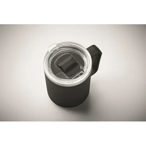 Vaso de doble pared 400 ml personalizable y reciclable ref MO2900 - 07 Negro