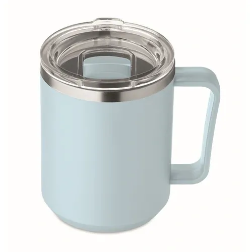 Vaso de doble pared 400 ml personalizable y reciclable ref MO2900 - Back Azul