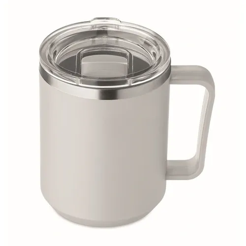 Vaso de doble pared 400 ml personalizable y reciclable ref MO2900 - Back Gris