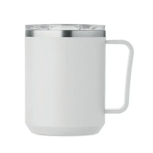 Vaso de doble pared 400 ml personalizable y reciclable ref MO2900 - Blanco Open