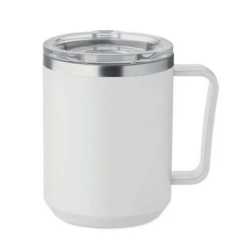 Vaso de doble pared 400 ml personalizable y reciclable ref MO2900 - Blanco