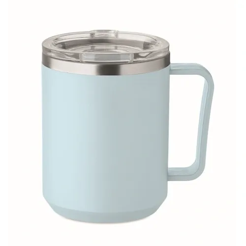 Vaso de doble pared 400 ml personalizable y reciclable ref MO2900 - Front Azul