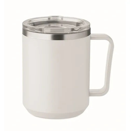 Vaso de doble pared 400 ml personalizable y reciclable ref MO2900 - Front Blanco