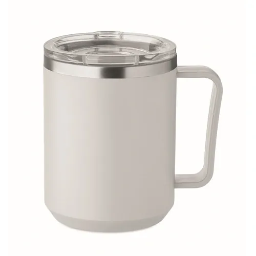 Vaso de doble pared 400 ml personalizable y reciclable ref MO2900 - Front Gris