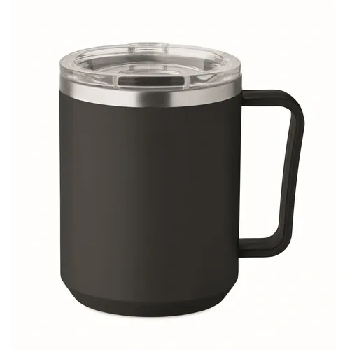 Vaso de doble pared 400 ml personalizable y reciclable ref MO2900 - Front Negro