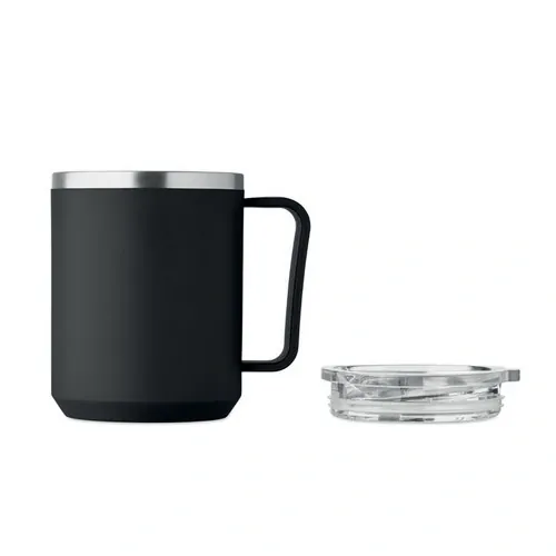 Vaso de doble pared 400 ml personalizable y reciclable ref MO2900 - Negro 2