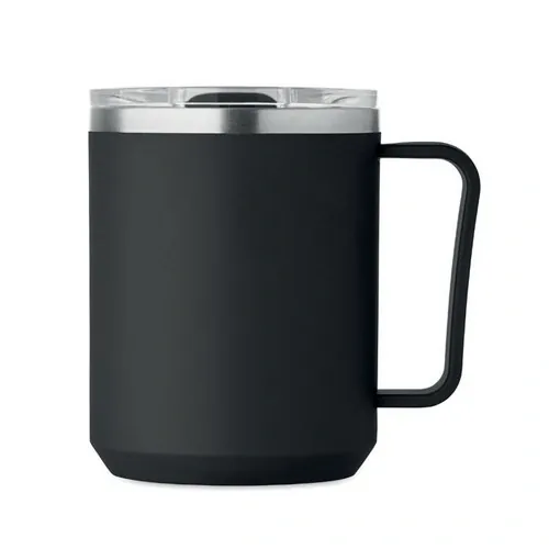 Vaso de doble pared 400 ml personalizable y reciclable ref MO2900 - Negro Open