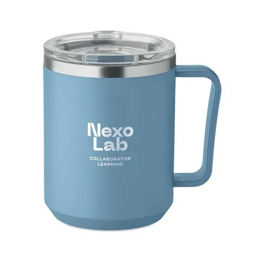 Vaso de doble pared 400 ml personalizable y reciclable ref MO2900 - Petroleo Printed