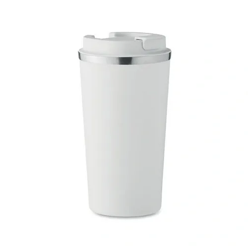 Vaso de acero inoxidable doble pared sin fugas ref MO6579 - Blanco