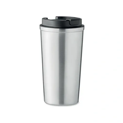 Vaso de acero inoxidable doble pared sin fugas ref MO6579 - Front Plata Mate