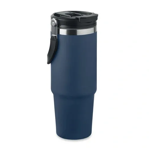 Vaso de acero inoxidable reciclado con tapa y pajita ref MO2561 - French Marino Side