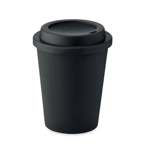 Vaso de doble pared con boquilla para beber 300 ml ref MO6582 - Front Negro