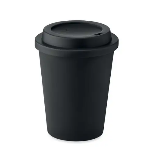 Vaso de doble pared con boquilla para beber 300 ml ref MO6582 - Negro