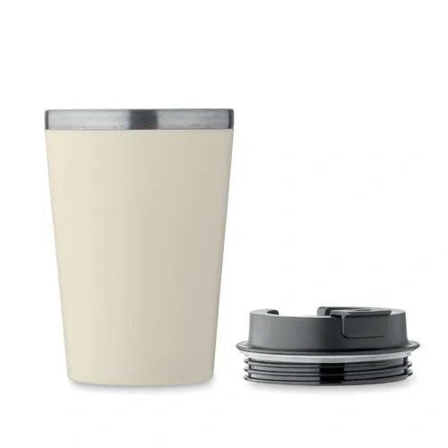 Vaso doble pared antifugas acero reciclado ref MO2572 - Beig 2