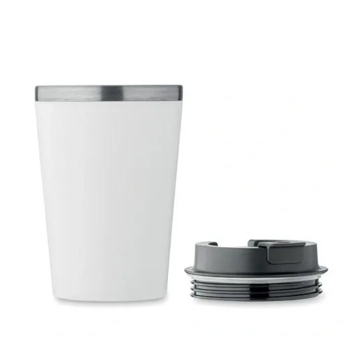Vaso doble pared antifugas acero reciclado ref MO2572 - Blanco 2