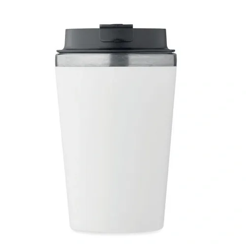 Vaso doble pared antifugas acero reciclado ref MO2572 - Blanco Side