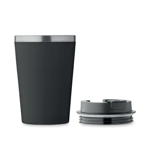 Vaso doble pared antifugas acero reciclado ref MO2572 - Negro 2
