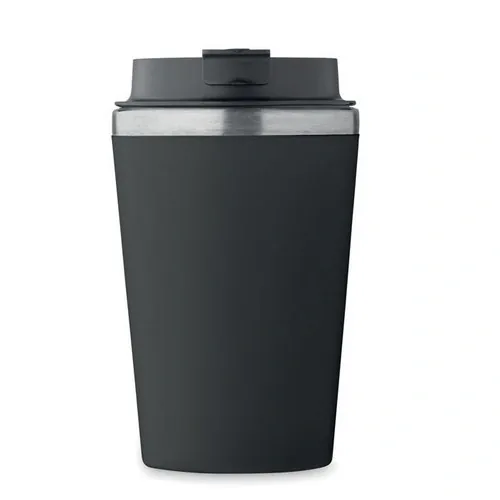 Vaso doble pared antifugas acero reciclado ref MO2572 - Negro Side