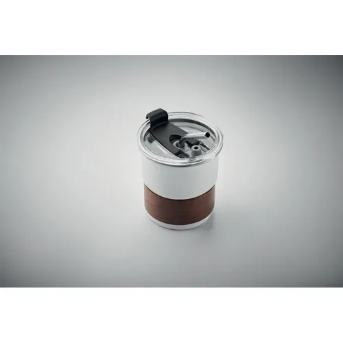Vaso de acero inoxidable reciclado con tapa antifugas ref MO2423 - Blanco Item Detail Picture