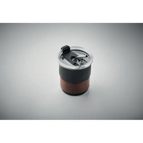 Vaso de acero inoxidable reciclado con tapa antifugas ref MO2423 - Negro Item Detail Picture