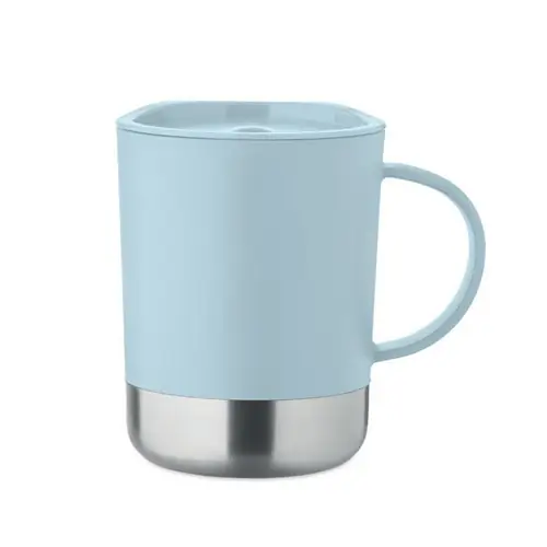 Vaso de PP pared simple 300 ml personalizable y ecológico ref MO2772 - Azul Bebe