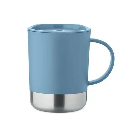 Vaso de PP pared simple 300 ml personalizable y ecológico ref MO2772 - Petroleo