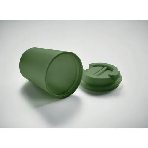 Vaso doble pared con tapa y ranura para beber ref MO6866 - 4 Verde Oscuro