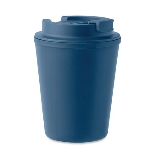 Vaso doble pared con tapa y ranura para beber ref MO6866 - Azul