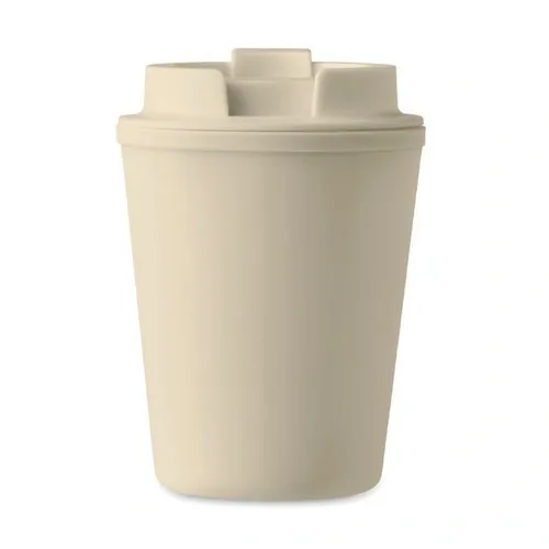 Vaso doble pared con tapa y ranura para beber ref MO6866 - Back Beig