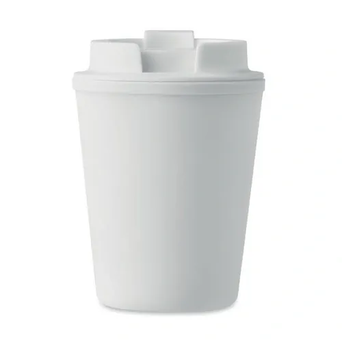Vaso doble pared con tapa y ranura para beber ref MO6866 - Back Blanco