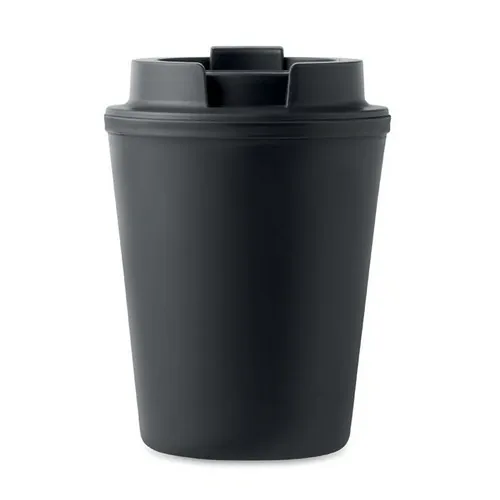 Vaso doble pared con tapa y ranura para beber ref MO6866 - Back Negro
