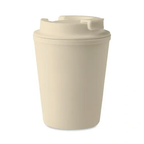 Vaso doble pared con tapa y ranura para beber ref MO6866 - Beig