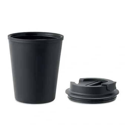 Vaso doble pared con tapa y ranura para beber ref MO6866 - Open Negro