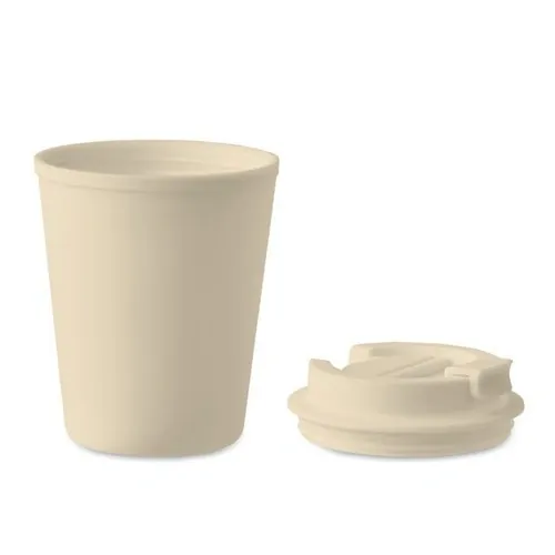 Vaso doble pared con tapa y ranura para beber ref MO6866 - Side Beig