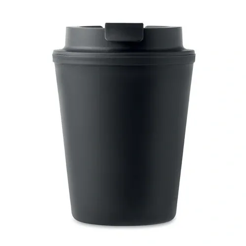 Vaso doble pared con tapa y ranura para beber ref MO6866 - Side Negro