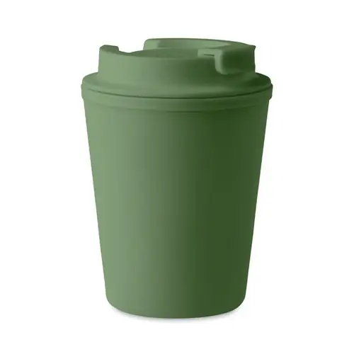 Vaso doble pared con tapa y ranura para beber ref MO6866 - Verde Oscuro