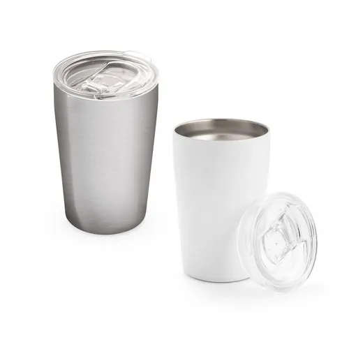 Vaso de viaje acero inoxidable doble pared con tapa deslizante ref 94242 - 00