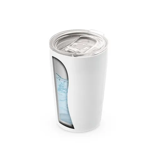 Vaso de viaje acero inoxidable doble pared con tapa deslizante ref 94242 - Blanco 05
