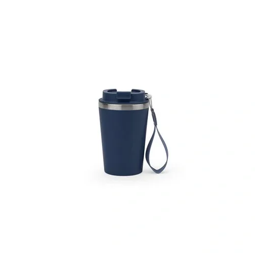 Vaso de viaje hermético de acero inoxidable mate ref 94377 - Azul Marino