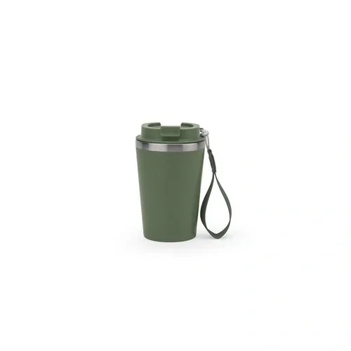 Vaso de viaje hermético de acero inoxidable mate ref 94377 - Verde Militar