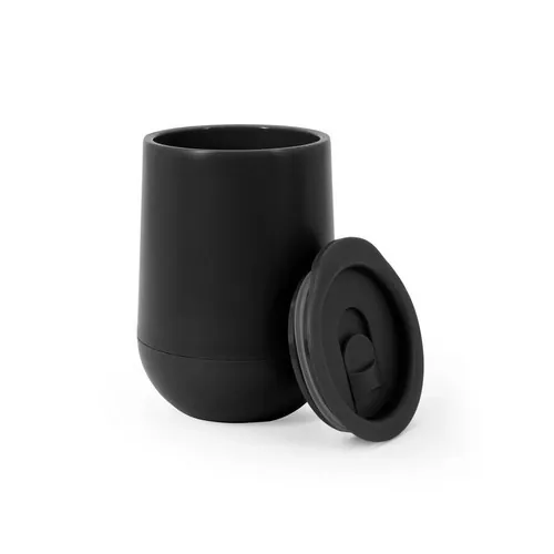 Vaso de viaje ADLINGTON personalizable con doble pared ref 94385 - Negro