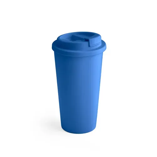 Vaso de viaje doble pared con tapa flip-top ref 94041 - Azul Royal 01