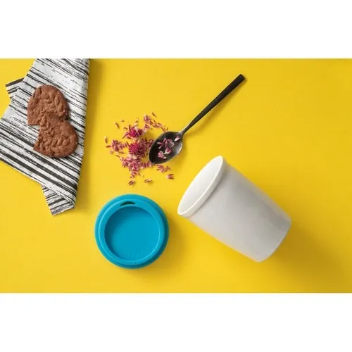 Vaso de viaje porcelana aislado con tapa silicona ref 94692 - Principal