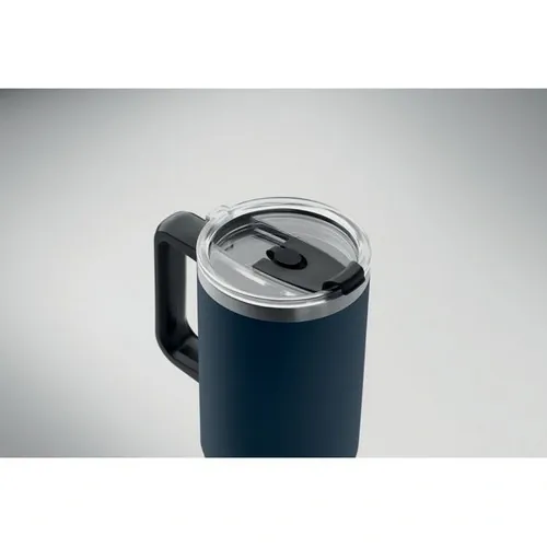 Vaso de acero inoxidable reciclado con tapa y pajita ref MO2327 - 1 French Marino
