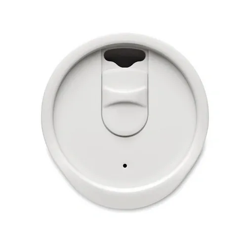 Vaso doble pared con cierre deslizante para beber ref MO2444 - Blanco Top