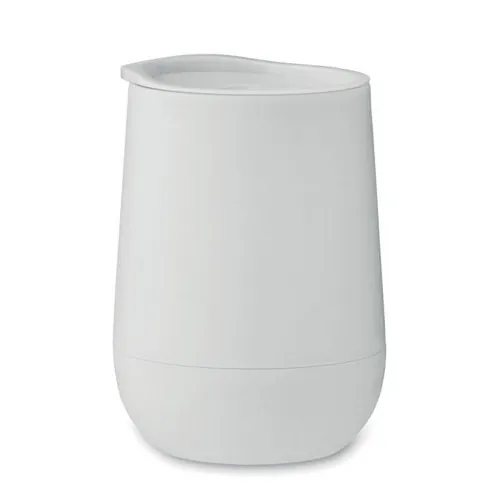 Vaso doble pared con cierre deslizante para beber ref MO2444 - Blanco