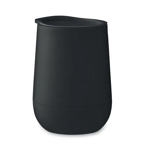 Vaso doble pared con cierre deslizante para beber ref MO2444 - Negro
