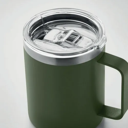 Vaso de acero inoxidable reciclado con tapa anti fugas ref MO6934 - Item Detail Picture Verde Oscuro