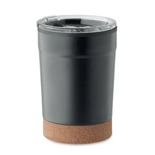 Vaso de acero inoxidable con doble pared y orificio deslizante ref MO2187 - Front Negro