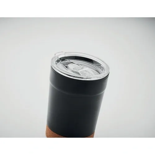 Vaso de acero inoxidable con doble pared y orificio deslizante ref MO2187 - Item Detail Picture Negro